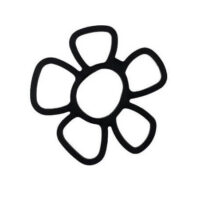Funktion Underlägg blomma svart silikon