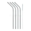 KitchenCraft Stainless Steel Reusable Drink Straws, Pack of Four, Carded