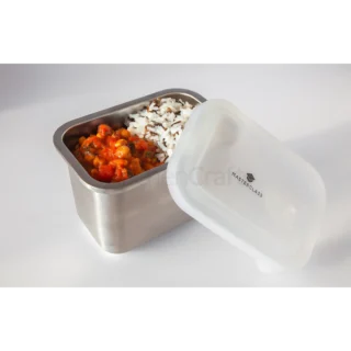 MasterClass All-in-One Stainless Steel Food Storage Dish, Dinner for One Size, 1 Litre, Sleeved