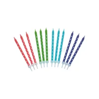 Tårtljus, 24-pack i glada färger från KitchenCraft.