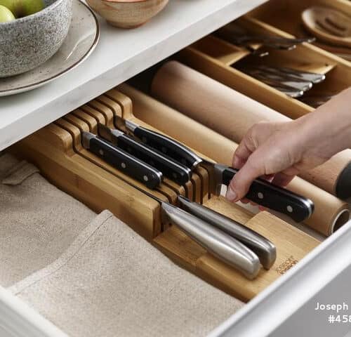 DrawerStore™ Bamboo Compact Knife Organiser