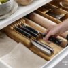 DrawerStore™ Bamboo Compact Knife Organiser