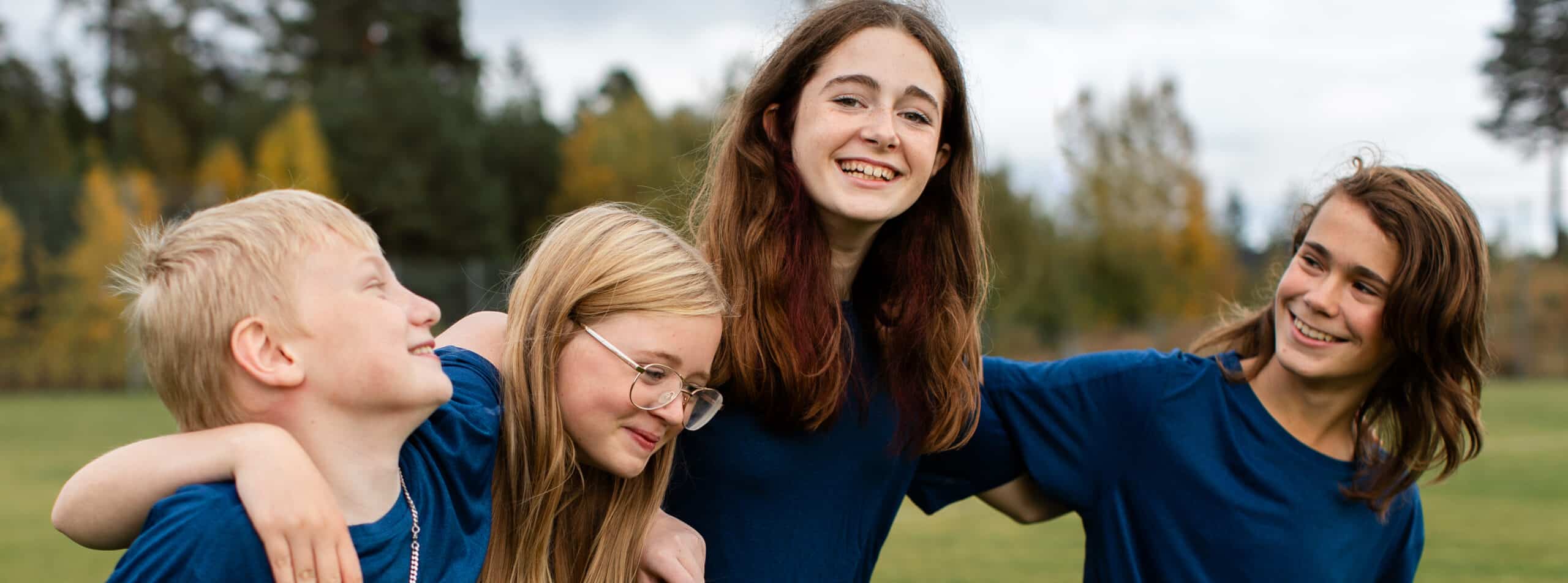 Glada barn över att tjänat pengar till klassresan