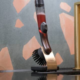 SinkTech™ Diskborste med Tvåldispenser och Stålställ