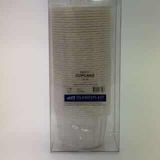 Cupcake Muffinsform, Vit 50 st/fp